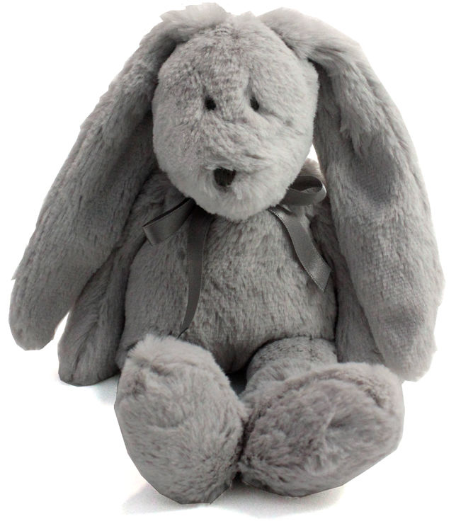  neela peluche lapin gris noeud 